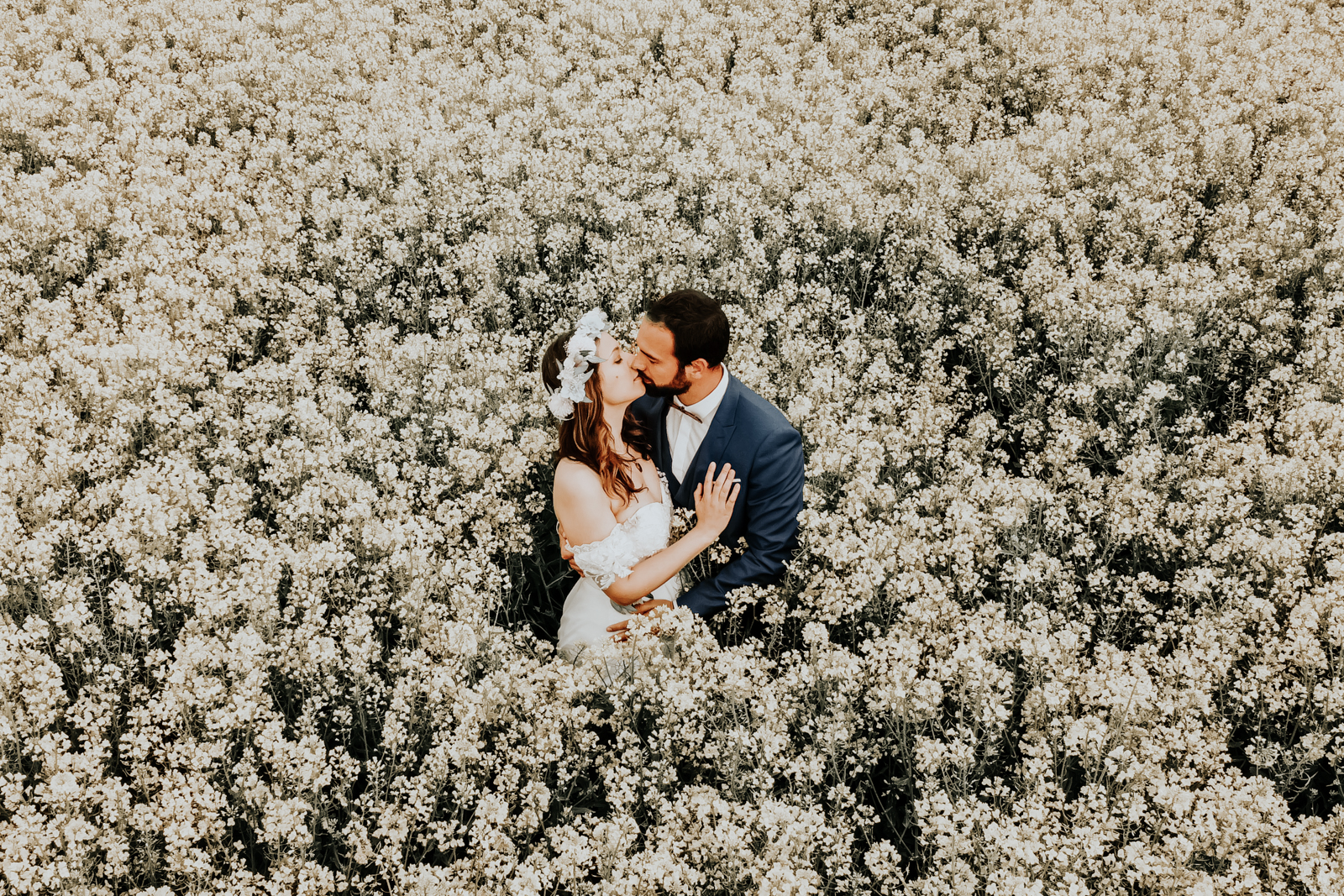 photo mariage bretagne drone